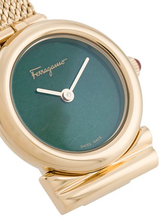 Gold Salvatore Ferragamo Watches Gancini Quartz Watch For Women | Farfetch.com