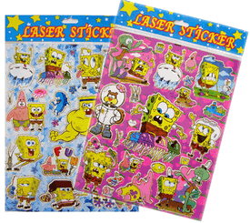 Cute Spongebob sticker stickers 2 pcs (large size) - stationery and school supplies