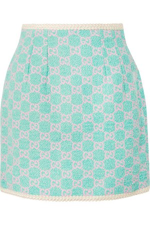 Gucci Cotton-blend jacquard mini skirt