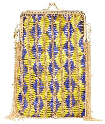 By Michela Panero - Brazil Beaded Cross Body Bag - Womens - Yellow Multi