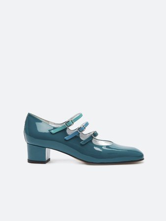 KINA Multi green patent leather Mary Janes | Carel Paris Shoes