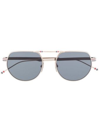 Thom Browne Eyewear TBS918 Aviator Sunglasses - Farfetch