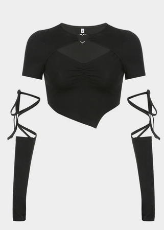 black top with arm sleeves