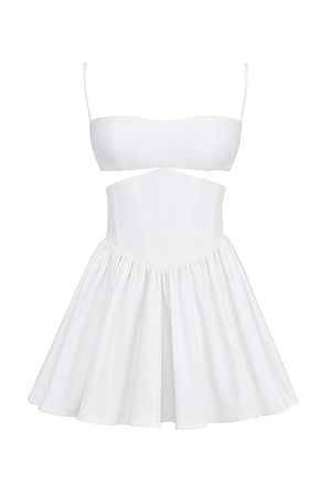 White Cutout Corset Mini Dress - Mistress Rock