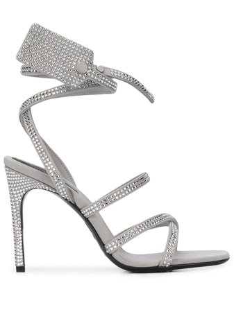 Off-White Zip-tie crystal-embellished sandals - FARFETCH