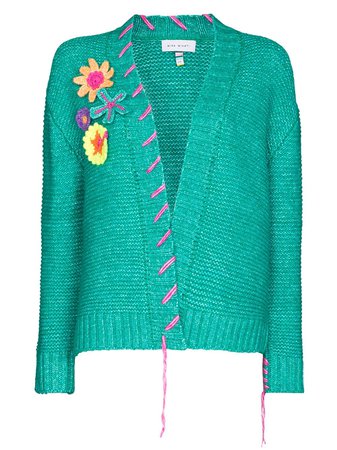 Mira Mikati Crochet Flowers Knitted Cardigan - Farfetch