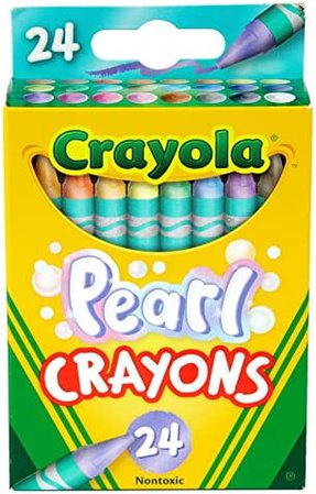 Amazon.com: Crayola Pearl Crayons, Pearlescent Colors, 24 Count, Coloring Supplies, Gift for Kids, Ages 3, 4, 5, 6 : Toys & Games