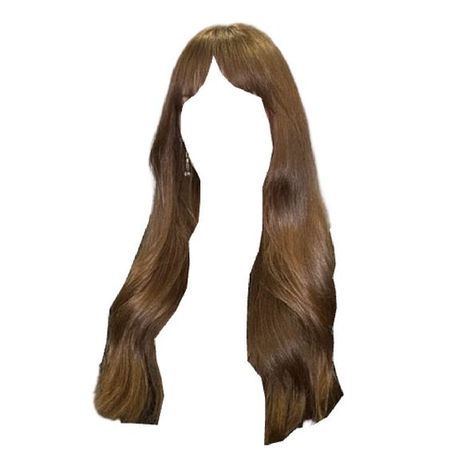 long brown hair curtain bangs