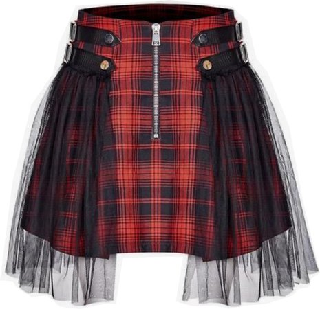 plaid mini skirt - $75