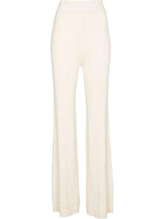 REMAIN Solaima flared knitted trousers