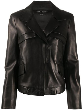 Shop TOM FORD classic leather jacket with Express Delivery - FARFETCH