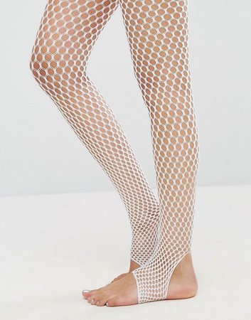 White Fishnet Leggings