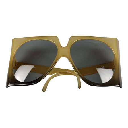 Vintage 1970s CHRISTIAN DIOR Oversized Square Space Age Sunglasses For Sale at 1stdibs
