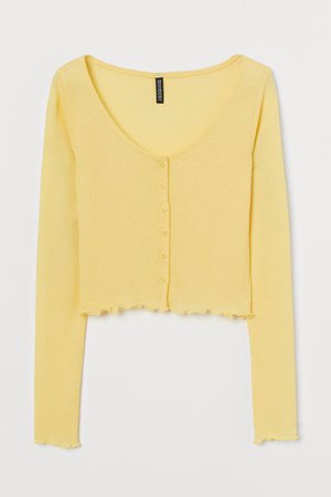 Fitted Cardigan - Light yellow - Ladies | H&M CA
