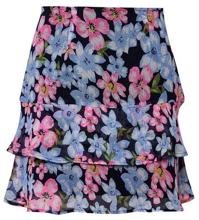 **Lola Skye Multi Colour Floral Print Peplum Skirt