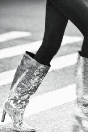 HEELED SPARKLY BOOTS - Silver | ZARA United States