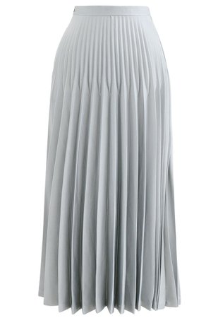 High-Waisted Full Pleated Maxi Skirt in Mint - Retro, Indie and Unique Fashion