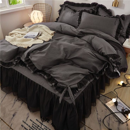 vintage black bedding
