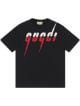 Black Gucci T-shirt with Gucci Blade print 565806XJAZY - Farfetch