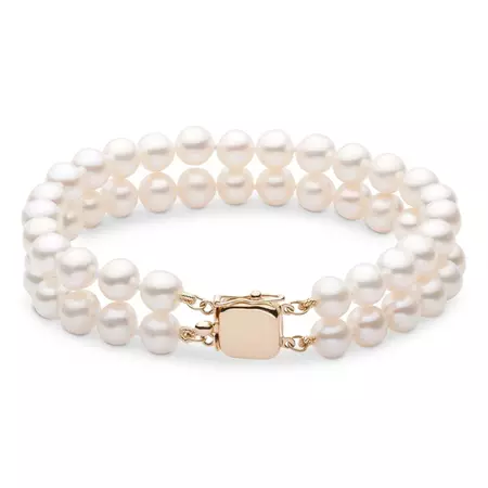7.5-8.0 mm White Freshwater AA+ Pearl Double Strand Bracelet – Pearl Paradise