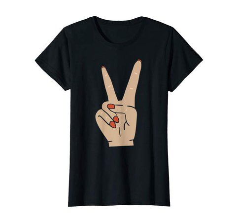 Amazon.com: Womens Peace Sign Cute Fashion Trendy Graphic tee stylish T-Shirt: Clothing