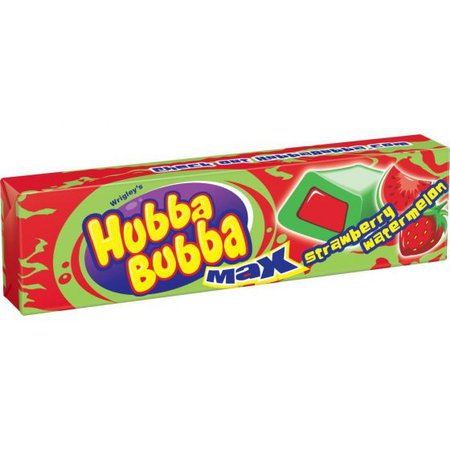 Hubba Bubba Max Strawberry Watermelon Bubble Gum, 5 Piece Pack | Dollar General