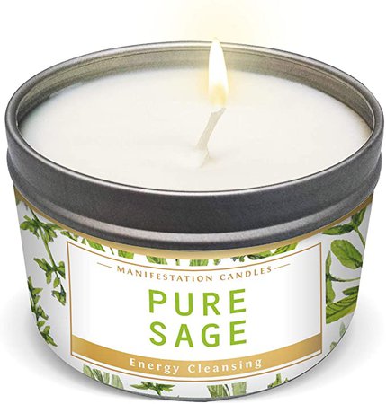 Amazon.com: Manifestation Candles Pure Sage Purification and Chakra Healing - Natural Soy Wax Tin Candle: Home Improvement