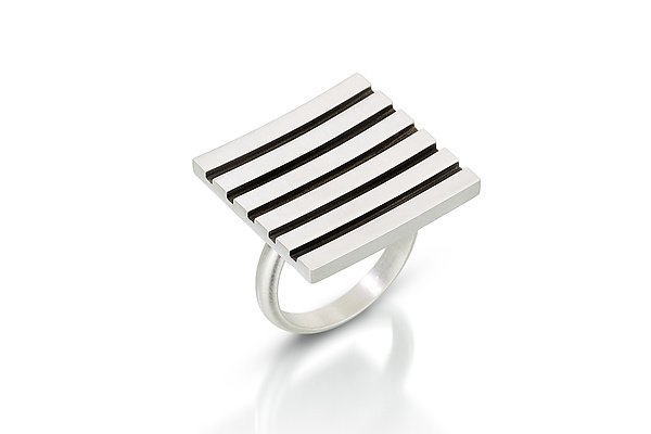Five-Stripe Ring by Emily Shaffer (Silver Ring) | Artful Home