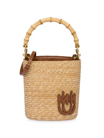 Miu Miu straw bucket bag