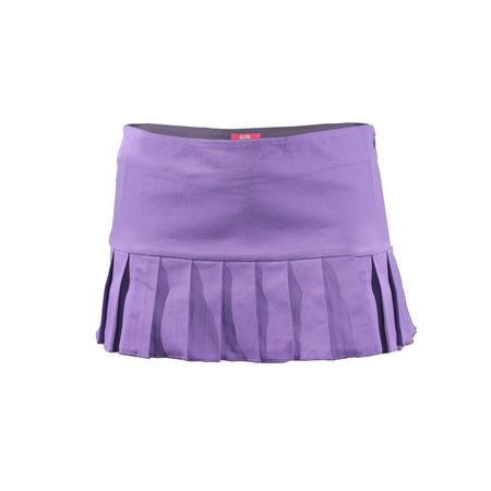 Suki Low Rise Mini Kilt Style Skirt In Periwinkle Purple | Elsie & Fred | Wolf & Badger