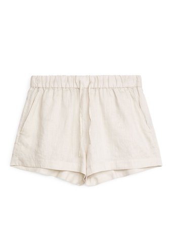 Linen Shorts - Light Beige - Underwear & Loungewear - ARKET FR