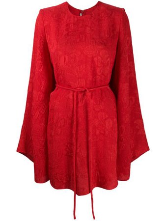 Stella Mccartney Delia Silk Brocade Dress 600163SOA11 Red | Farfetch