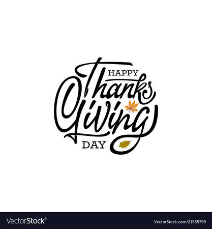 Hand drawn happy thanksgiving typography poster Vector Image