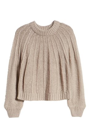Dreamers by Debut Seam Detail Crop Sweater | Nordstrom