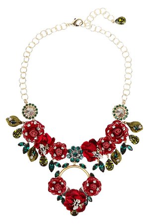 DOLCE & GABBANA Gold-plated, Swarovski crystal and patent-leather necklace