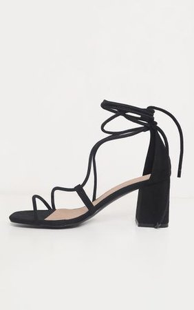 Black Block Heel Sandal | Shoes | PrettyLittleThing