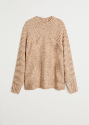 Ribbed knit sweater - Women | Mango USA cream