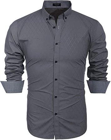 Men's Grey Dress Shirt