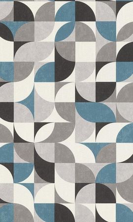 Gray and Blue Funky Geometric