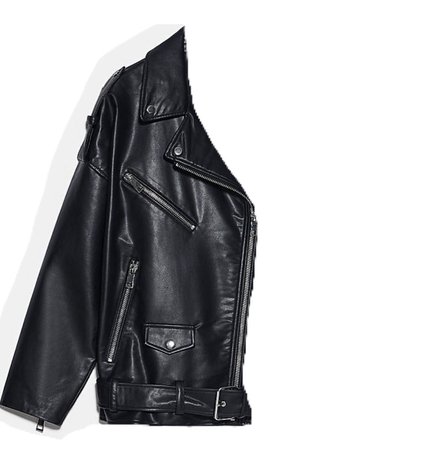 half leather jacket