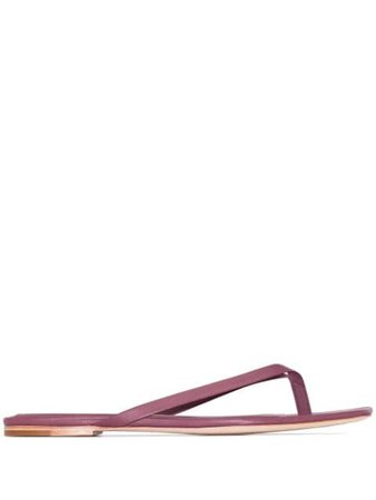 Studio Amelia Square-Toe Flip-Flop Sandals 22 Purple | Farfetch
