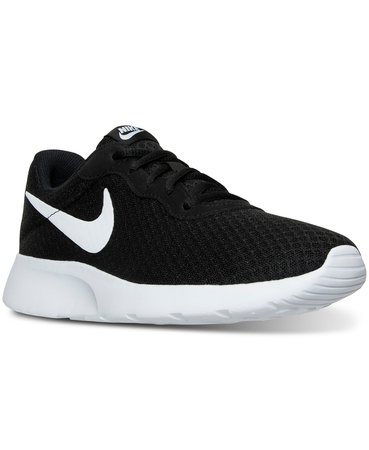 Nike Women's Tanjun Casual Sneakers from Finish Line & Reviews - Finish Line Athletic Sneakers - Shoes - Macy's black