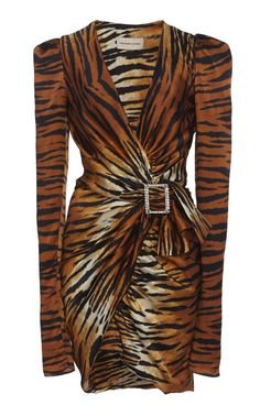 Alexandre Vauthier's satin  Tiger print dress