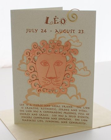 Leo Copper Suncatcher Ornament and Card | Etsy