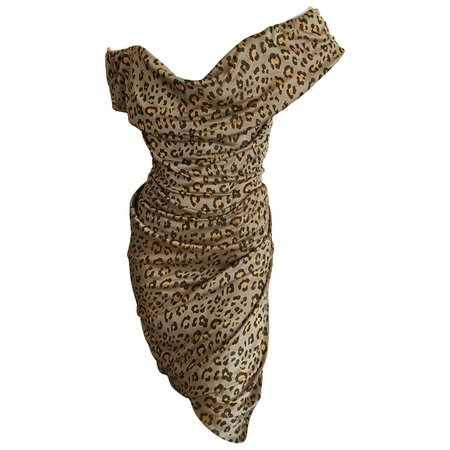 Vivienne Westwood Red Label Leopard Print Dress with Built In Corset For Sale at 1stdibs