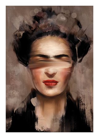 Kahlo in Beige Poster - Beige Frida Kahlo - desenio.com