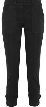 Cropped Cotton-blend Twill Skinny Pants