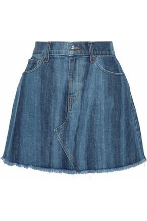 Cleo frayed faded denim mini skirt | DEREK LAM | Sale up to 70% off | THE OUTNET