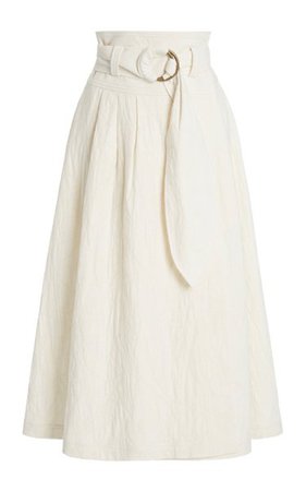 Esperanza Organic Cotton-Linen Midi Skirt By Mara Hoffman | Moda Operandi