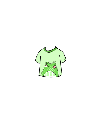 cartoon kids shirt- frog tee